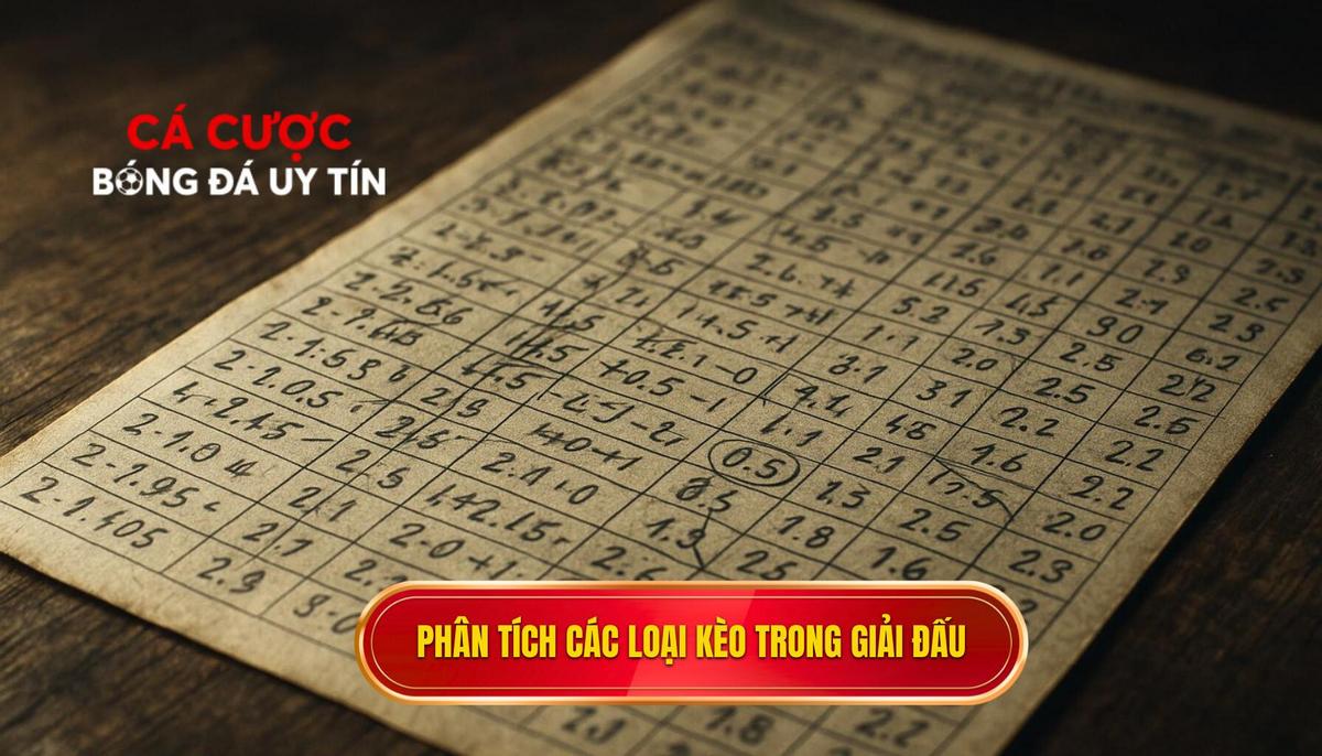 Phân tích các loại kèo phổ biến trong giải đấu